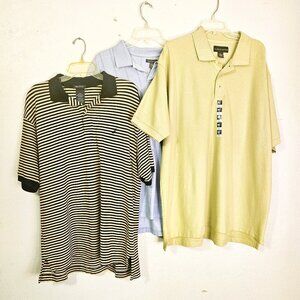 Men's Dad Core Name Brand Casual Polo Shirts Bundle of 3  All Size XL